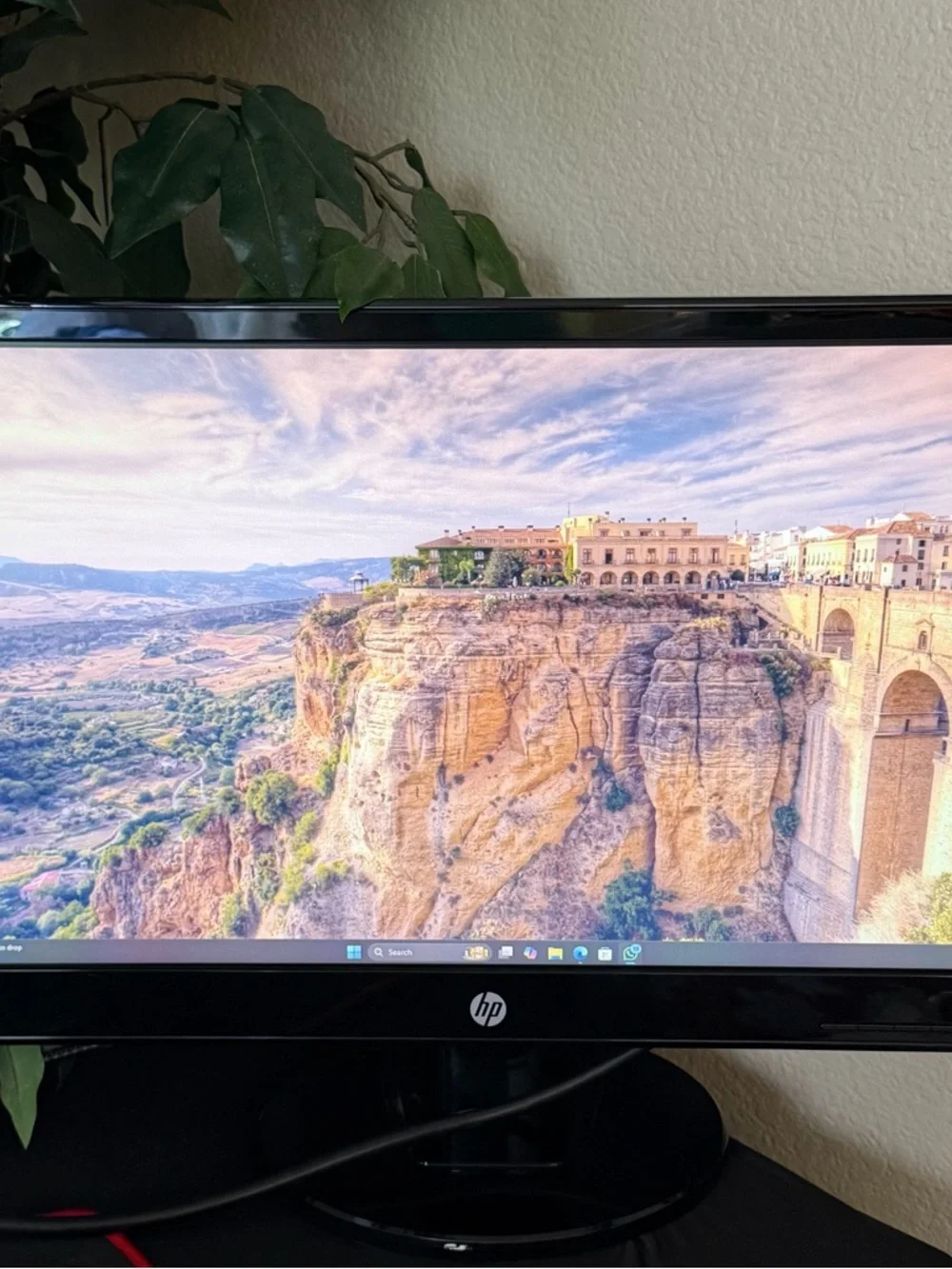 HP Black LED Computer Monitor with Glossy Stand